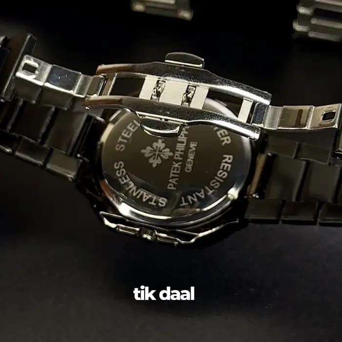 ساعت پتک فیلیپ مدل کوبیتوس مشکی صفحه مشکی | patek philippe — تصویر ۴