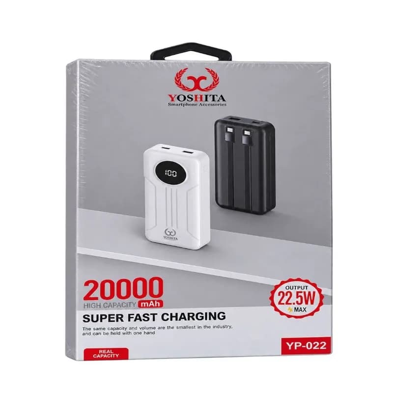 پاوربانک 22.5 وات یوشیتا مدل YP-022 ظرفیت 20000 میلی آمپر — تصویر ۲