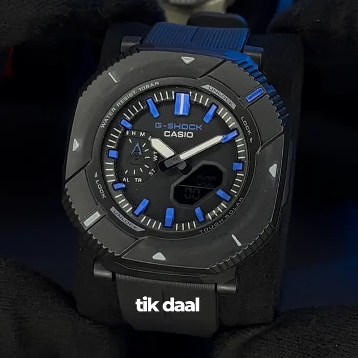 ساعت کاسیو جی شاک پرو ترک مشکی آبی | G-SHOCK PRO TREK — تصویر ۲