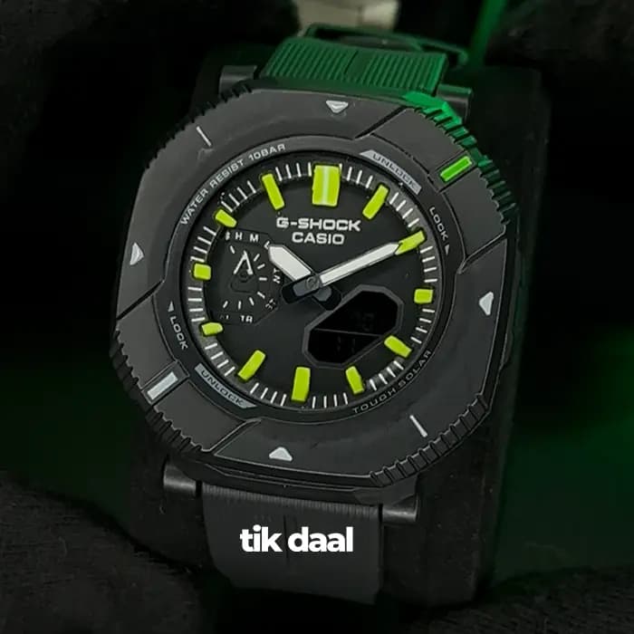 ساعت کاسیو جی شاک پرو ترک مشکی سبز | G-SHOCK PRO TREK — تصویر ۲