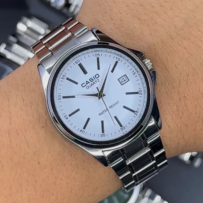 ساعت کاسیو استیل صفحه سفید | casio