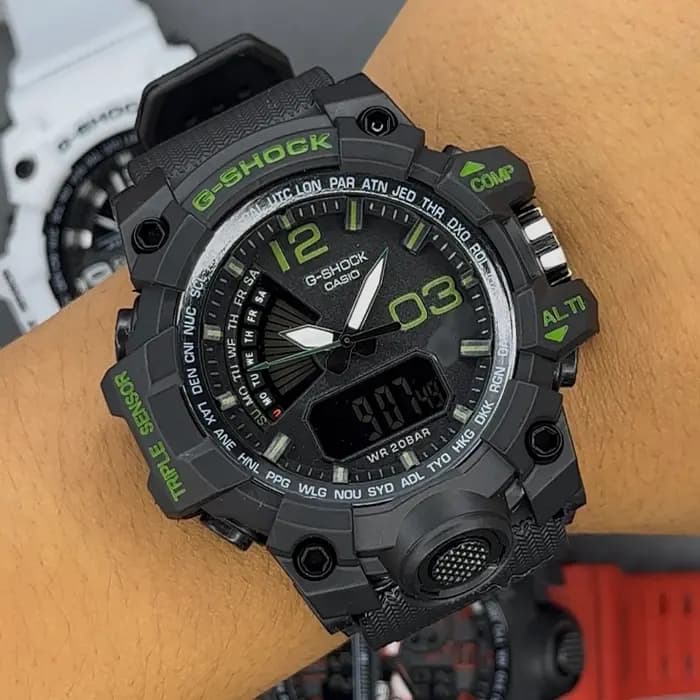 ساعت جی شاک مردانه مشکی سبز | G-SHOCK