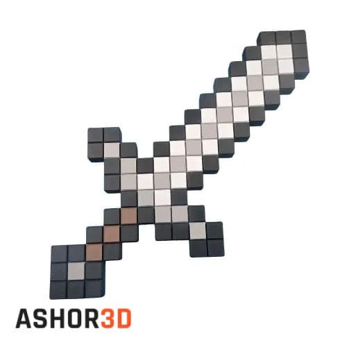 شمشیر ماینکرفت Pixel Sword | دکوری پیکسلی Minecraft