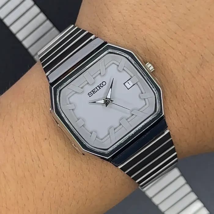 ساعت سیکو مردانه صفحه طوسی | seiko