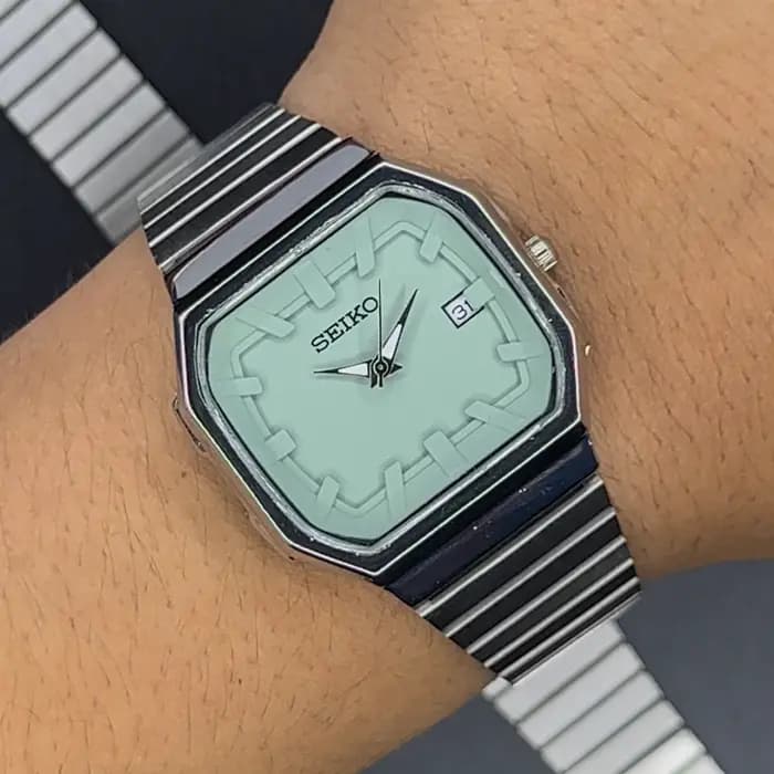 ساعت سیکو مردانه صفحه سبز کم رنگ | seiko — تصویر ۲