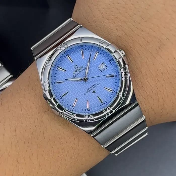 ساعت امگا کانسلیشن مردانه صفحه آبی تیفانی | OMEGA