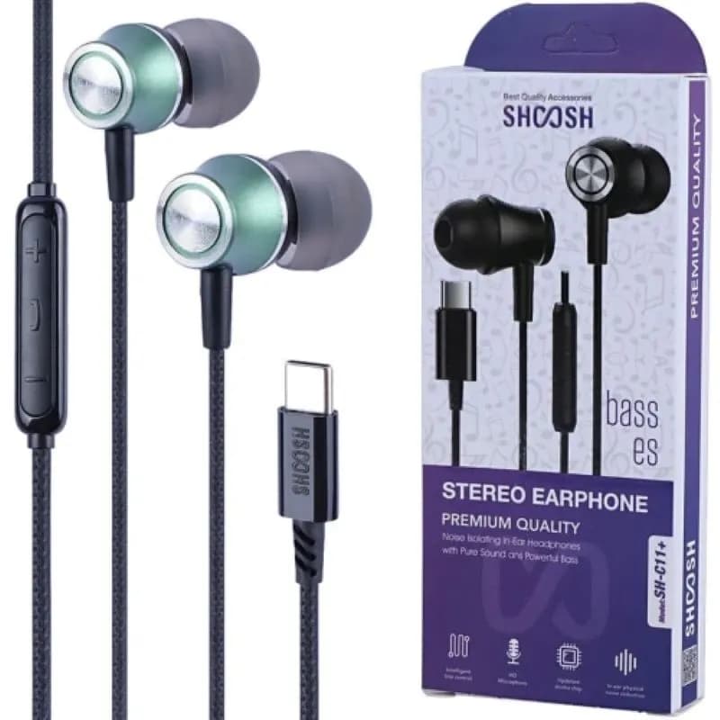 ایرفون باسیم تایپ سی شوش +SHOOSH SH-C11