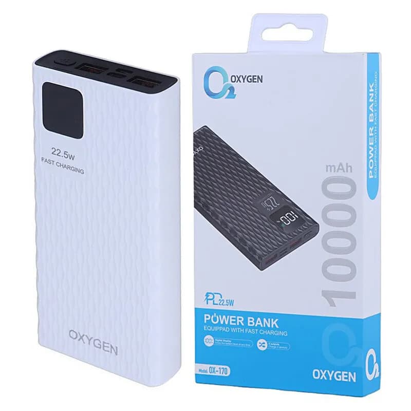 پاور بانک اکسیژن OXYGEN OX-170 ظرفیت 10000 میلی آمپر