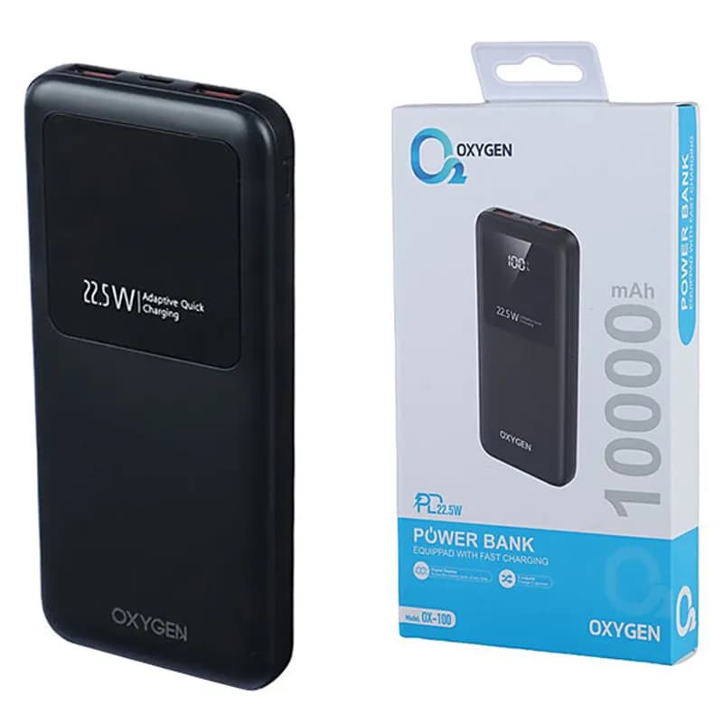 پاور بانک اکسیژن OXYGEN OX-100 ظرفیت 10000 میلی آمپر — تصویر ۲