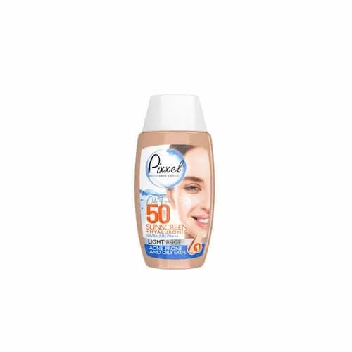 کرم ضد آفتاب رنگی مناسب پوست های چرب، جوش دار و مختلط SPF 50 پیکسل