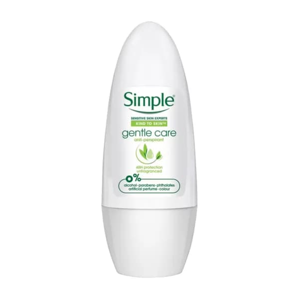مام رول ضد تعریق سیمپل مدل Gentle care با ماندگاری بالا حجم 50 میلی‌لیتر