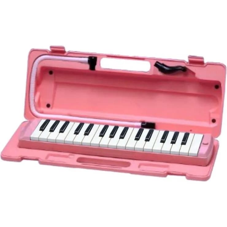 ملوديكا ياماها 32 کلاویه YAMAHA P-32DP صورتی (اصل ژاپن) +هارد کیس،قمیش و نی دمی +هفت روز مهلت تست — تصویر ۲
