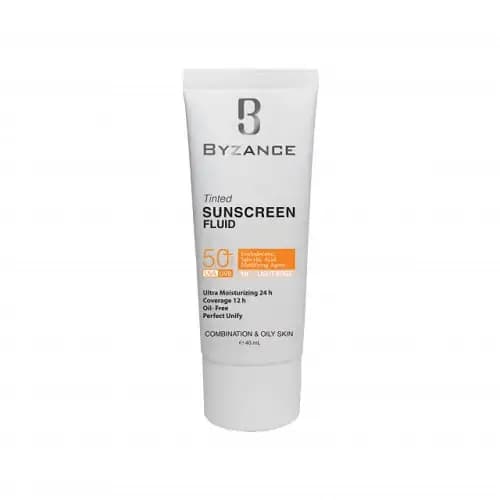 کرم ضد آفتاب رنگی پوست خشک و حساس بیزانس SPF 50