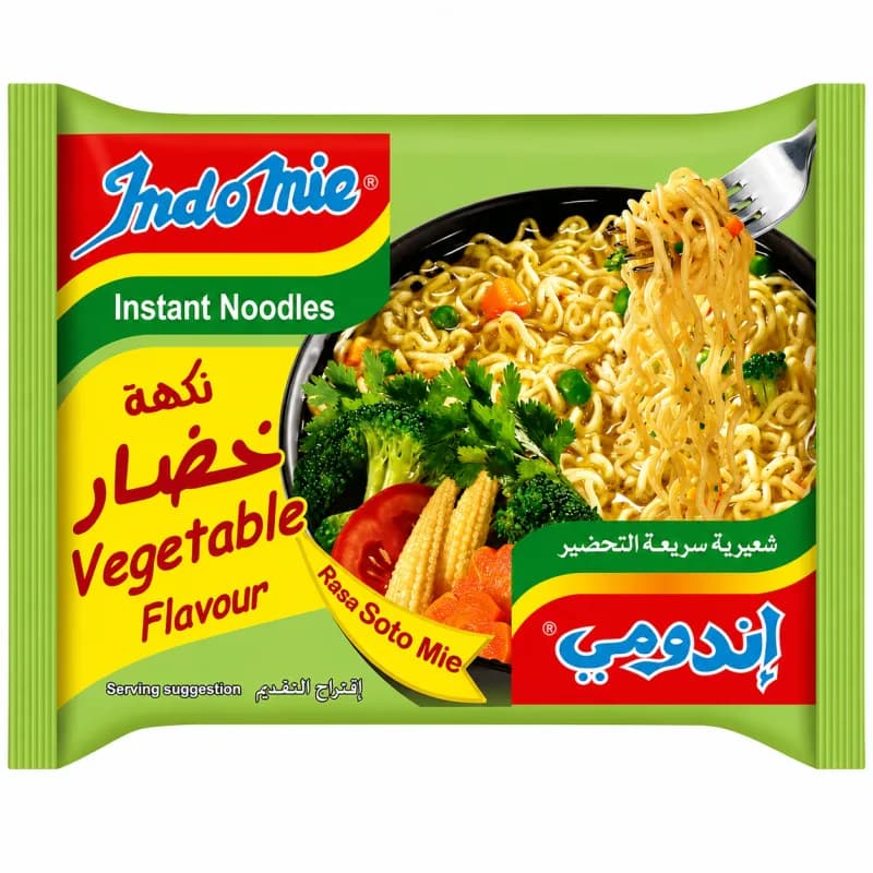نودل ایندومی با طعم سبزیجات Vegetable Flavour وزن ۷۵ گرم