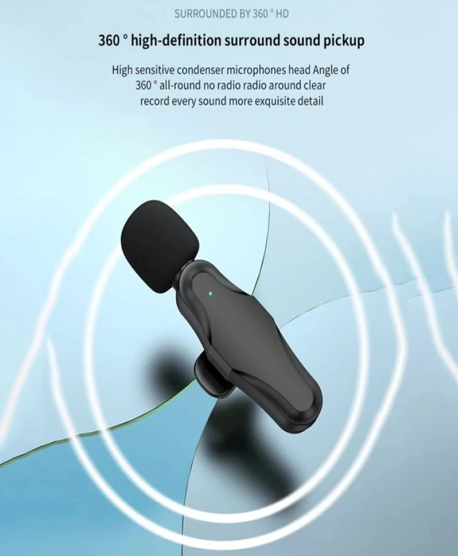 میکروفن بی سیم Type-C مدل K21 — تصویر ۳