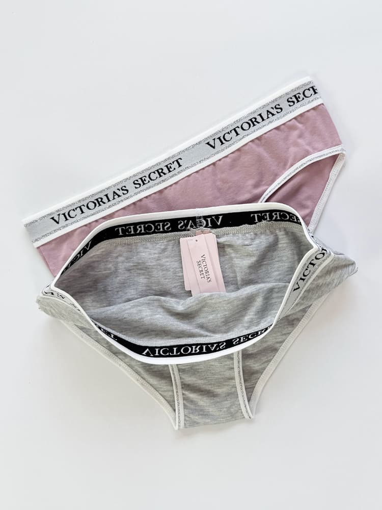 شورت اسلیپ زنانه نخ پنبه کمر کش شاین بسته 2 عددی ویکتوریا سکرت Victoria’s Secret — تصویر ۶