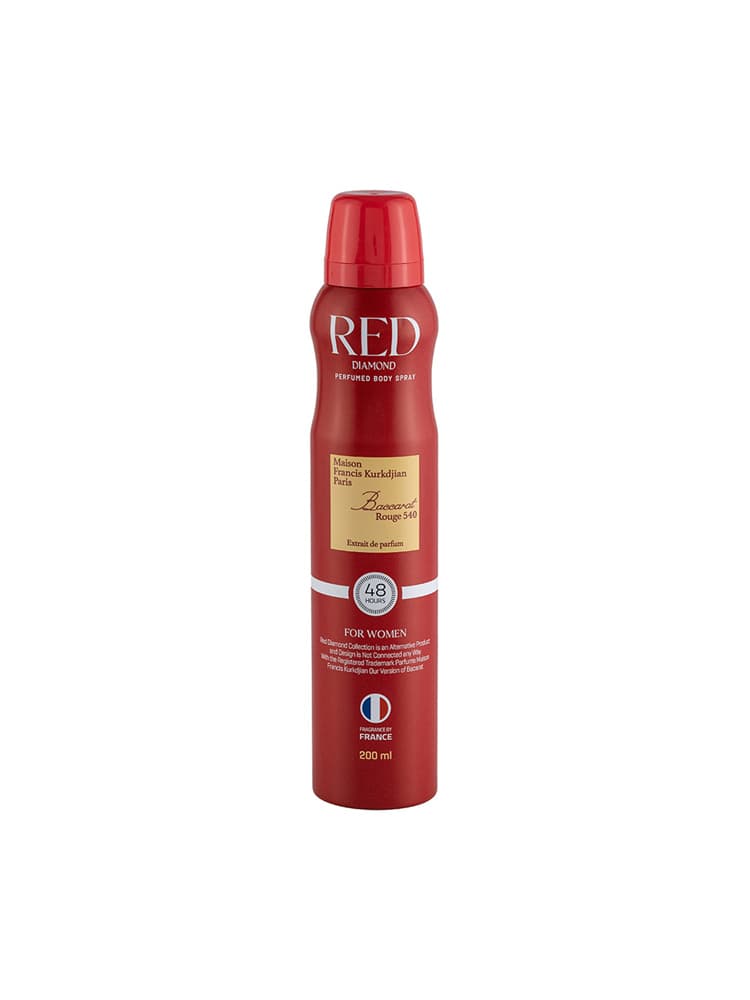اسپری خوشبو کننده بدن زنانه باکارات رژ Baccarat Rouge رد دایموند Red diamond
