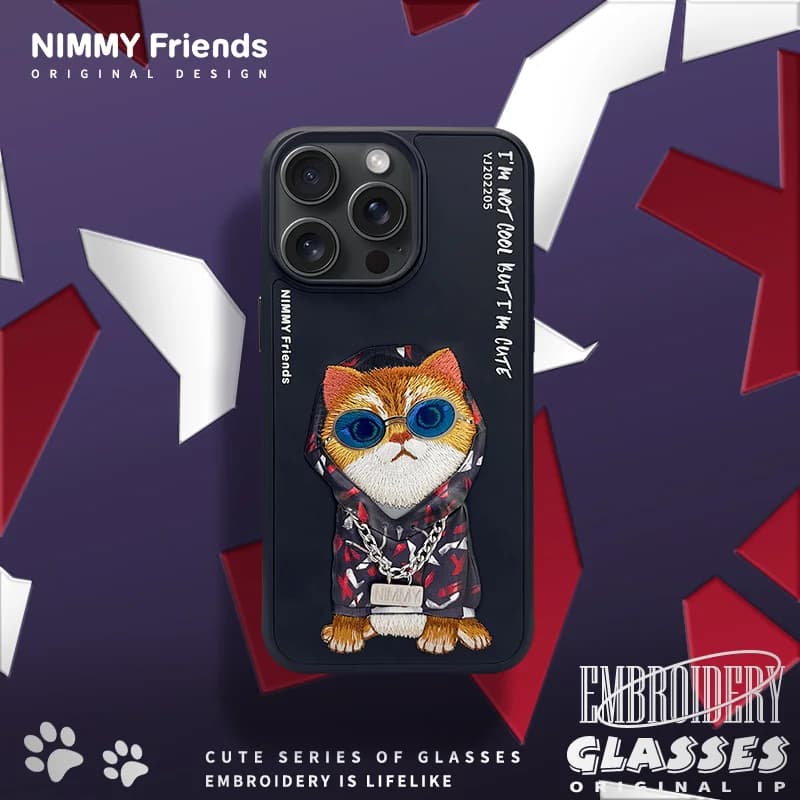 قاب طرح‌دار اورجینال Black Cat آیفون 15 پرو مکس برند Nimmy – iPhone 15 Pro Max Nimmy Original Black Cat Design Case