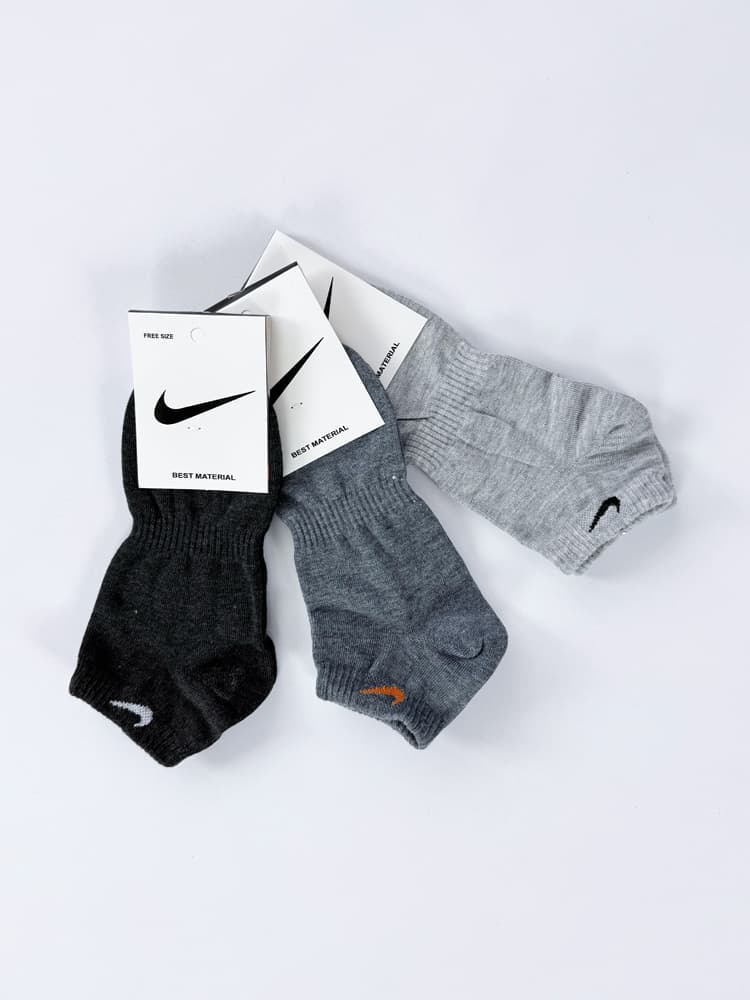 جوراب مچی مردانه وسط کش نخ پنبه طرح نایکی Nike