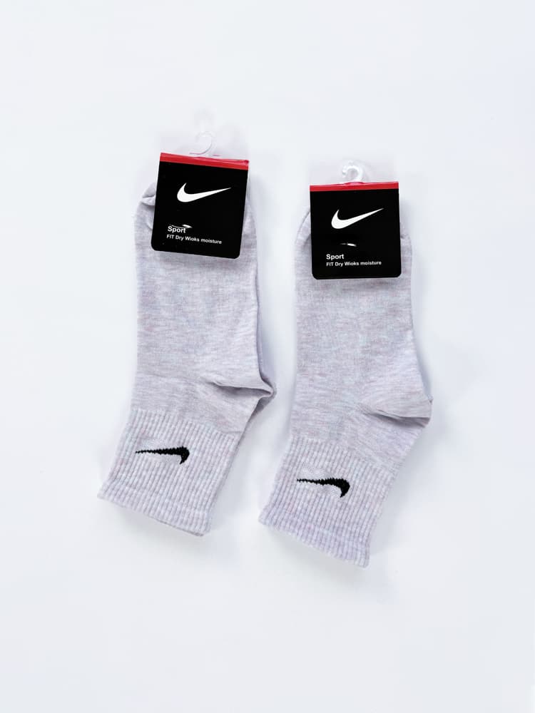 جوراب نیم ساق زنانه نخ پنبه یاسی برفکی نایکی Nike — تصویر ۲