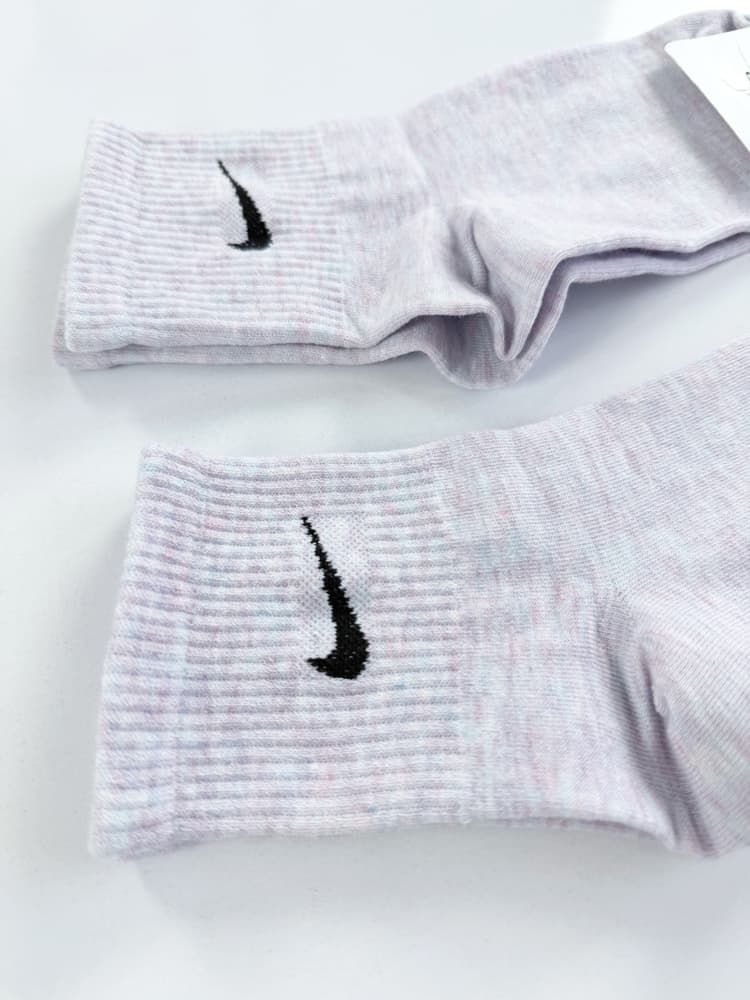 جوراب نیم ساق زنانه نخ پنبه یاسی برفکی نایکی Nike — تصویر ۳