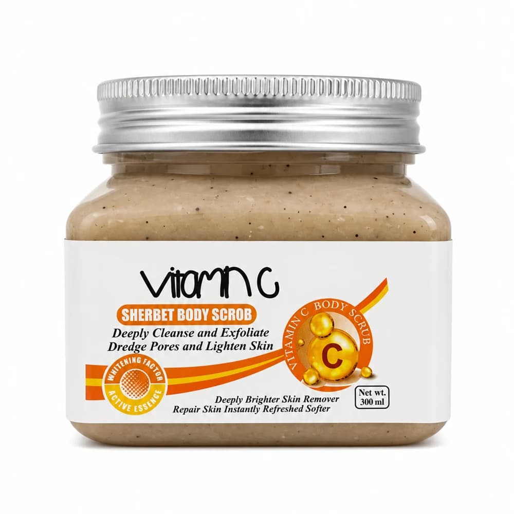اسکراب بدن ویتامین C بیوآکوا مدل Sherbet Body Scrub حجم 300 میلی‌لیتر