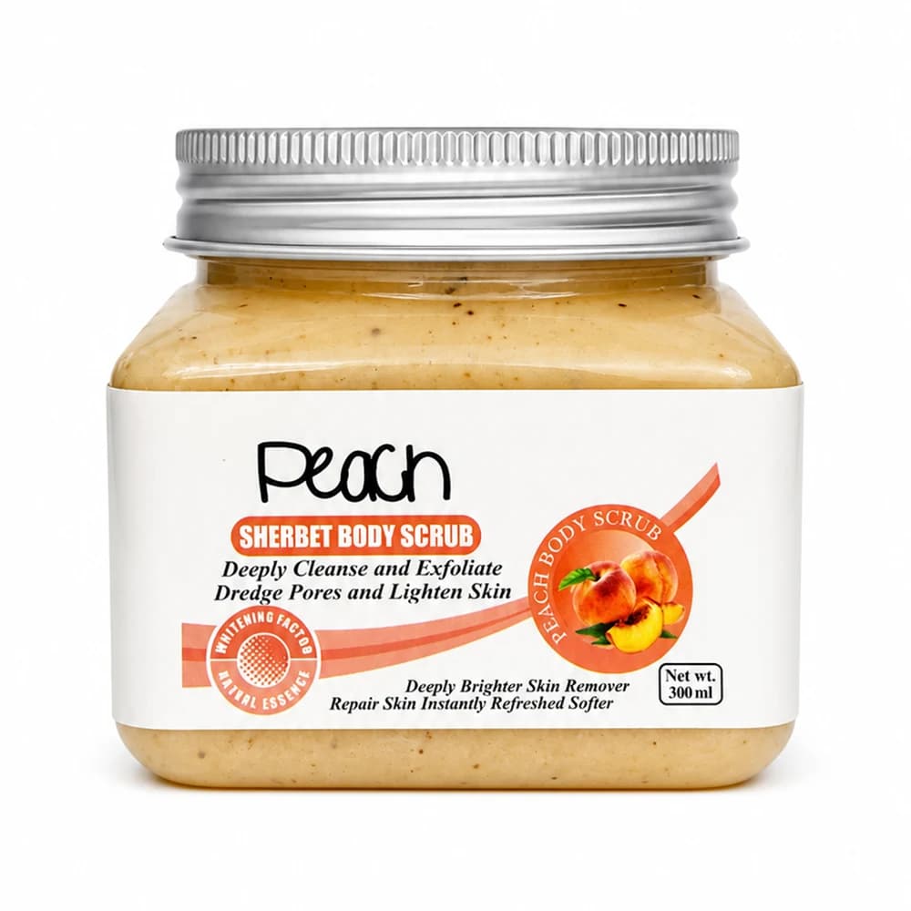اسکراب بدن هلو بیوآکوا مدل Sherbet Body Scrub حجم 300 میلی‌لیتر