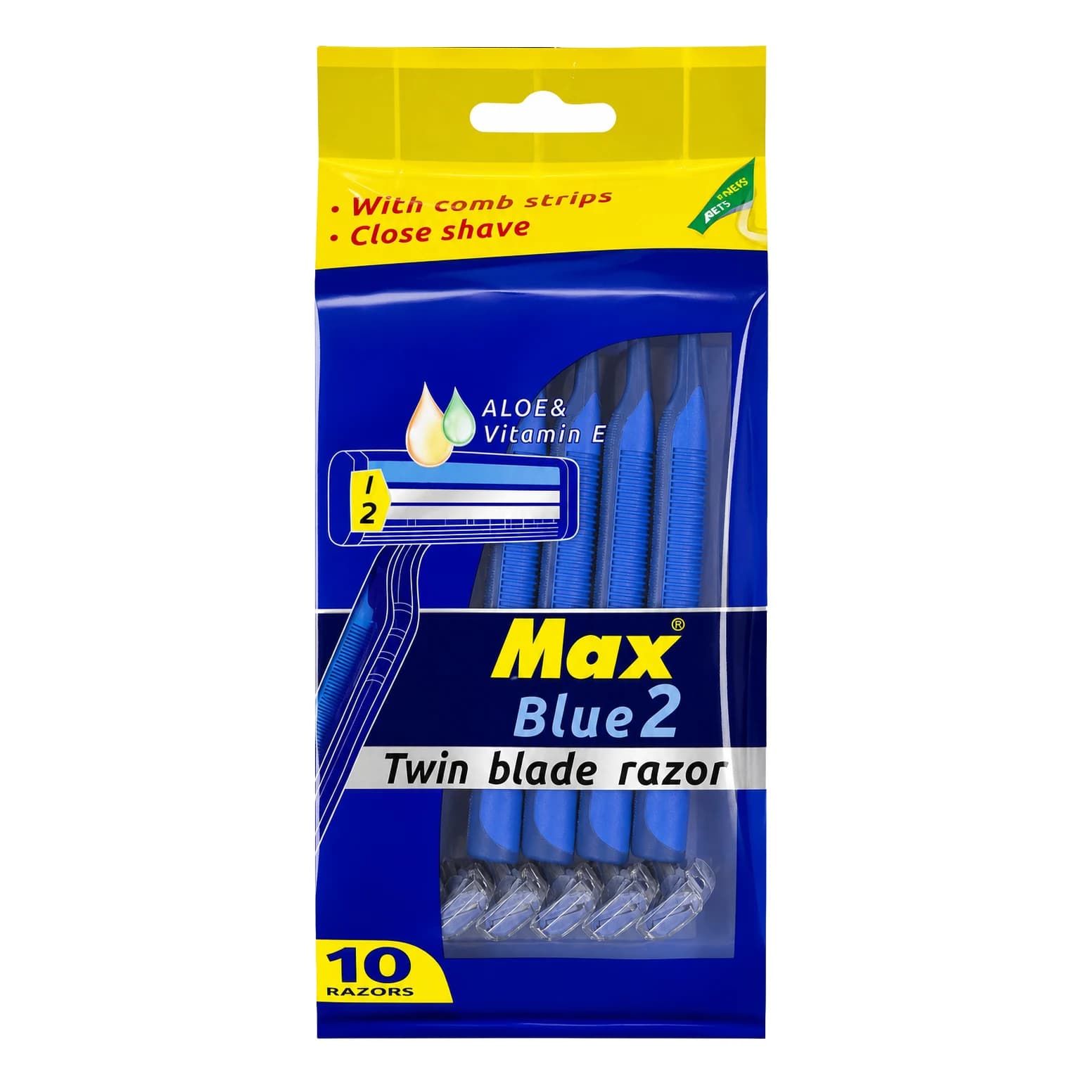 ژیلت یکبار مصرف Max Blue 2 بسته 10 عددی