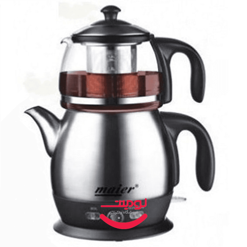 چایساز مایر 2200 وات مدل MR-2525 با کتری استیل 3 لیتری و قوری پیرکس 1 لیتری