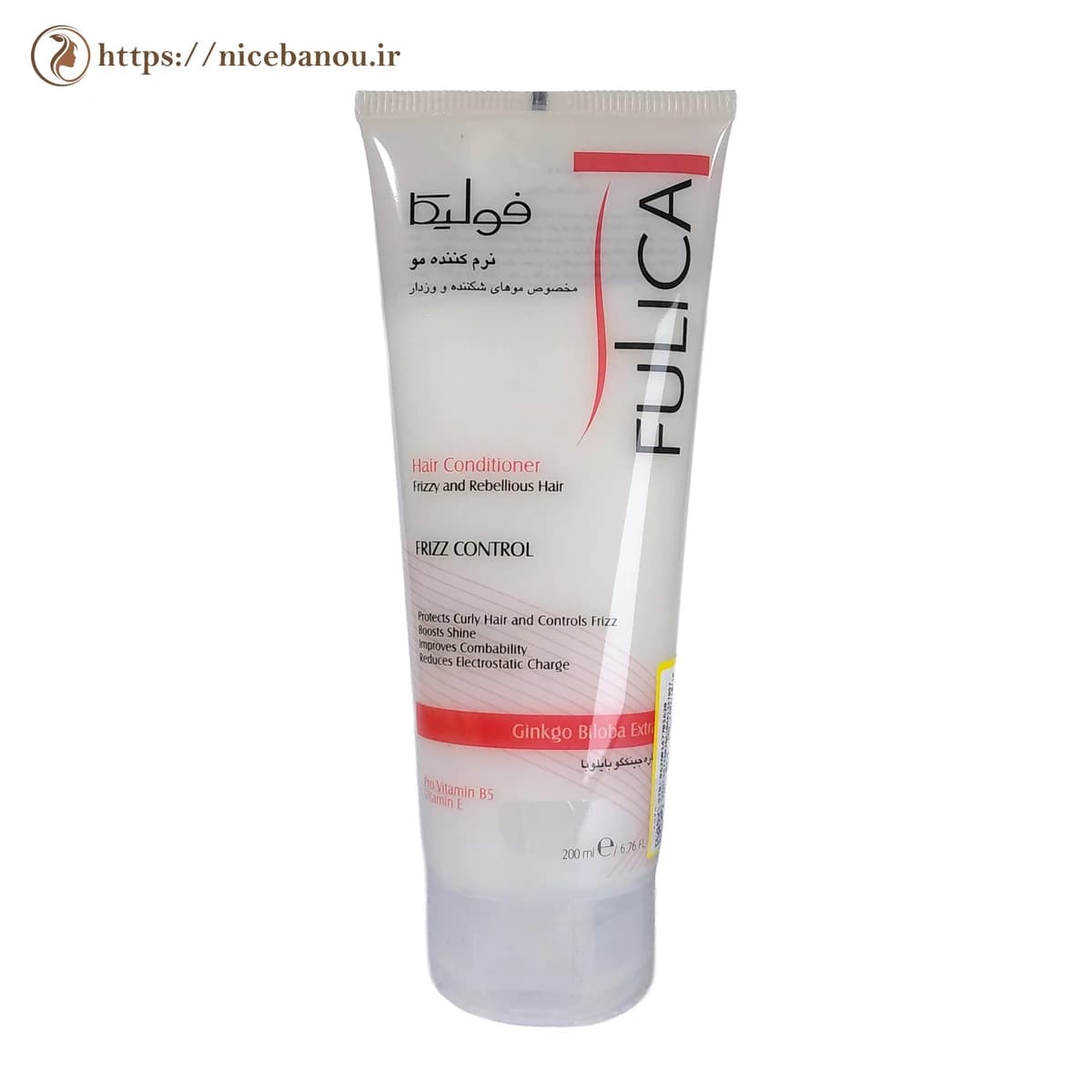 نرم کننده موهای شکننده و وزدار فولیکا Frizz Control حجم ۲۰۰ میلی‌لیتر