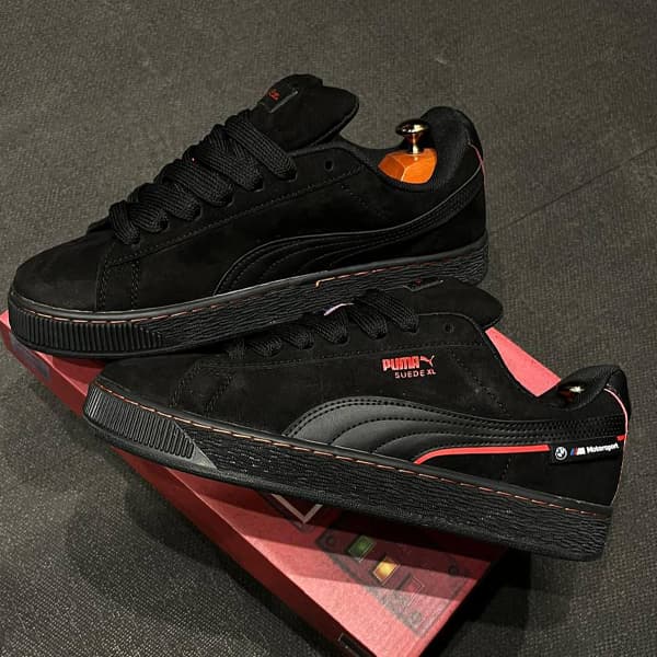 کتونی پوما مشکی جیر puma suede — تصویر ۳