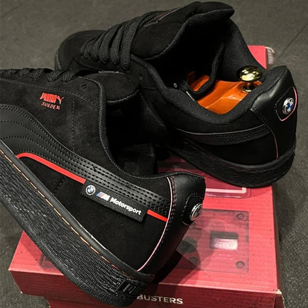 کتونی پوما مشکی جیر puma suede — تصویر ۵