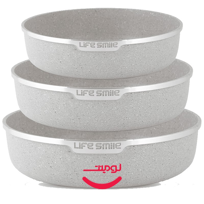 سرویس تابه گرانیتی لایف اسمایل مدل FLCMCK-6-3 سه پارچه