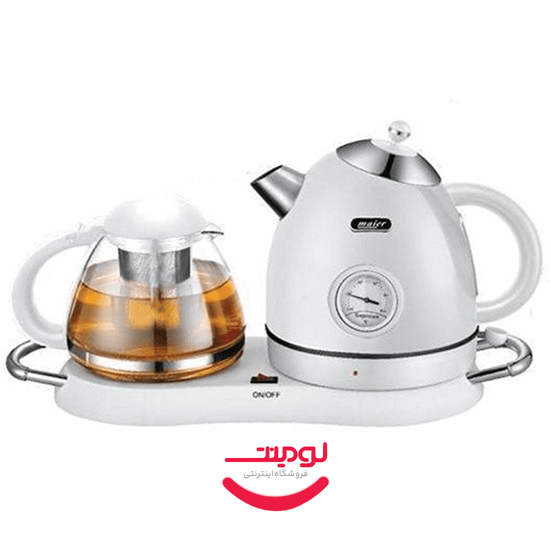 چای‌ساز مایر مدل MR-1575 | 2200 وات با قوری پیرکس، تنظیم دما و تایمر — تصویر ۳