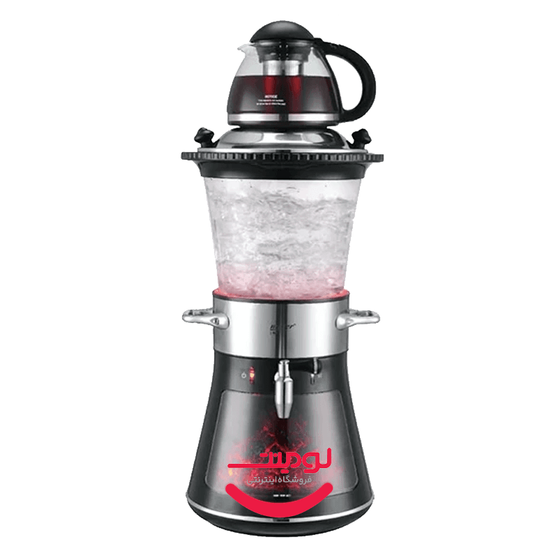 سماور برقی مایر مدل MR-3839 | 3.5 لیتر با بدنه شیشه‌ای، نمایشگر لمسی و نورپردازی LED — تصویر ۲