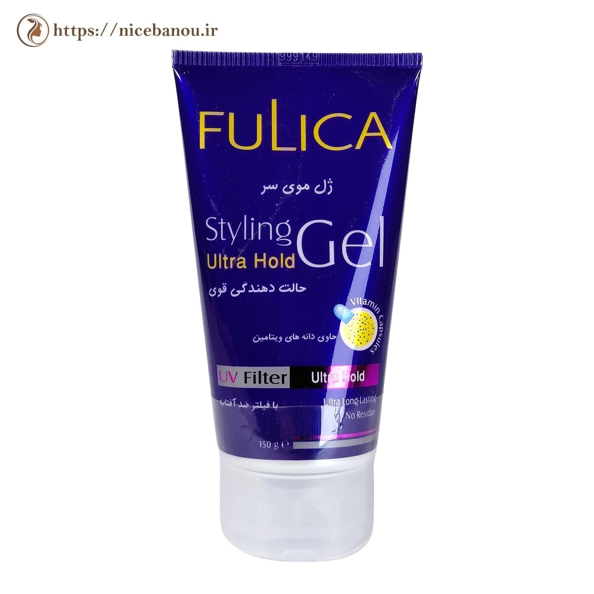 ژل مو فولیکا مدل Ultra Hold حالت‌دهنده قوی وزن ۱۵۰ گرم