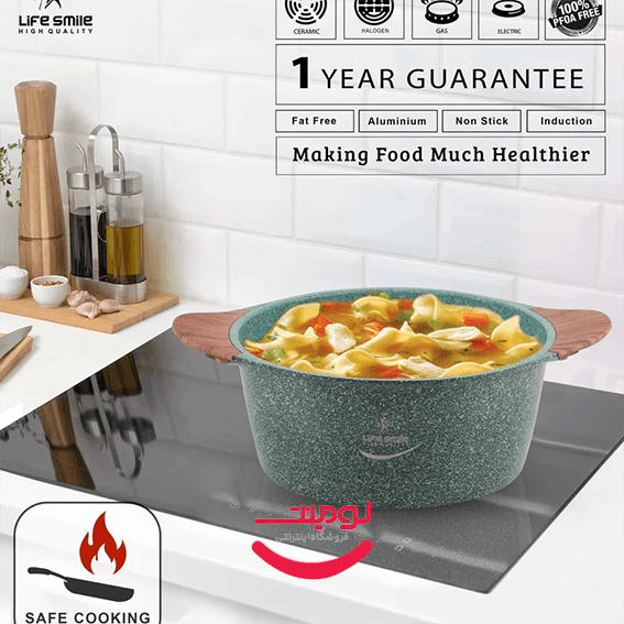 سرویس قابلمه 6 پارچه لایف اسمایل مدل LIFEP5-6-GREEN — تصویر ۷