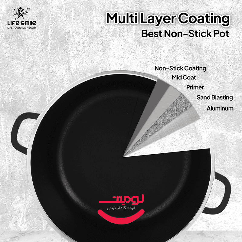قابلمه نچسب لایف اسمایل مدل LUP-36BB – سایز 36 — تصویر ۷