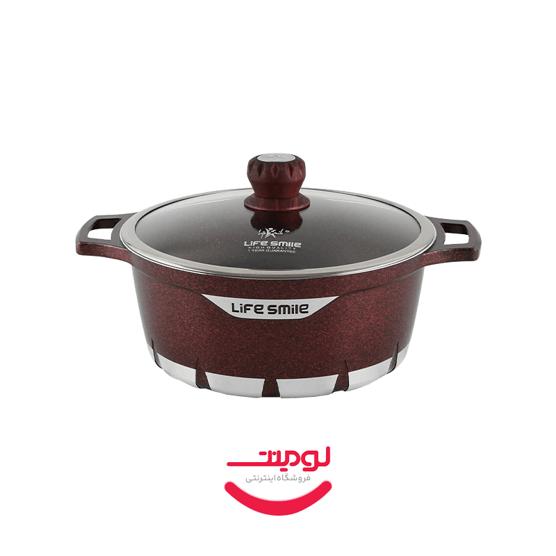 قابلمه سوپ‌خوری گرانیتی لایف اسمایل مدل FLCM-12P – سایز 12 — تصویر ۲