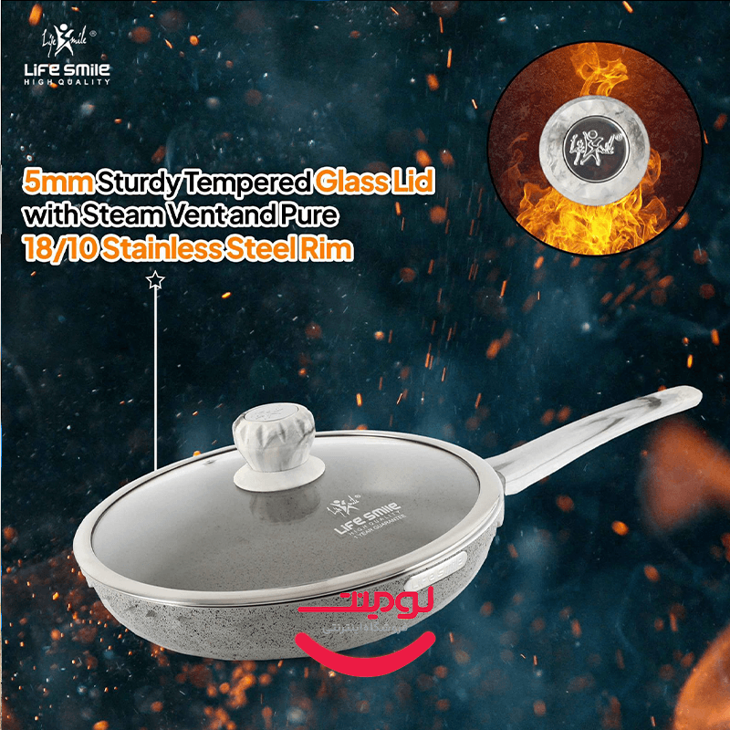 تابه گرانیتی لایف اسمایل مدل FLCM7F-32 – سایز 32 — تصویر ۶