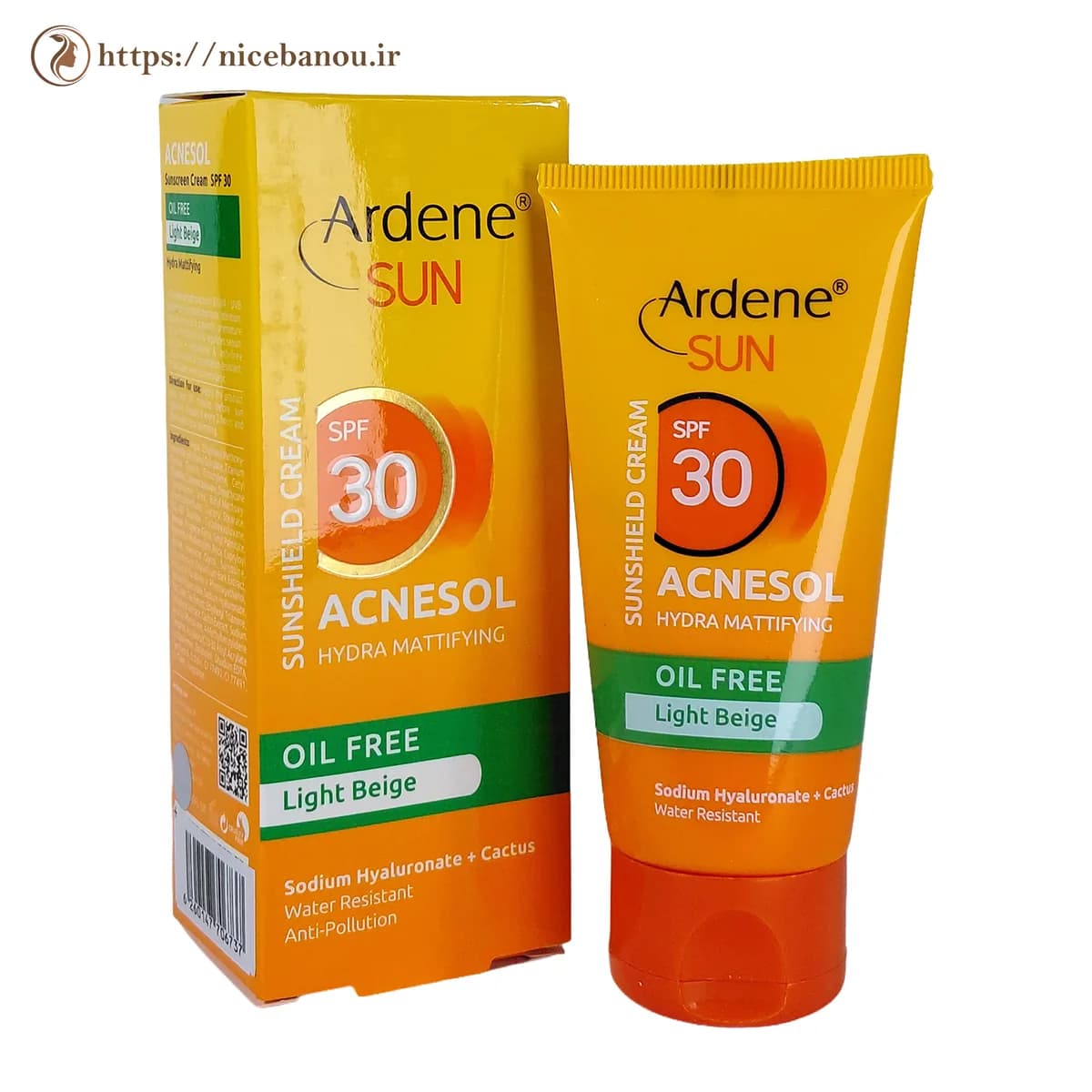 کرم ضد آفتاب آکنه سول آردن سان SPF30 بژ روشن 50 میلی‌لیتر