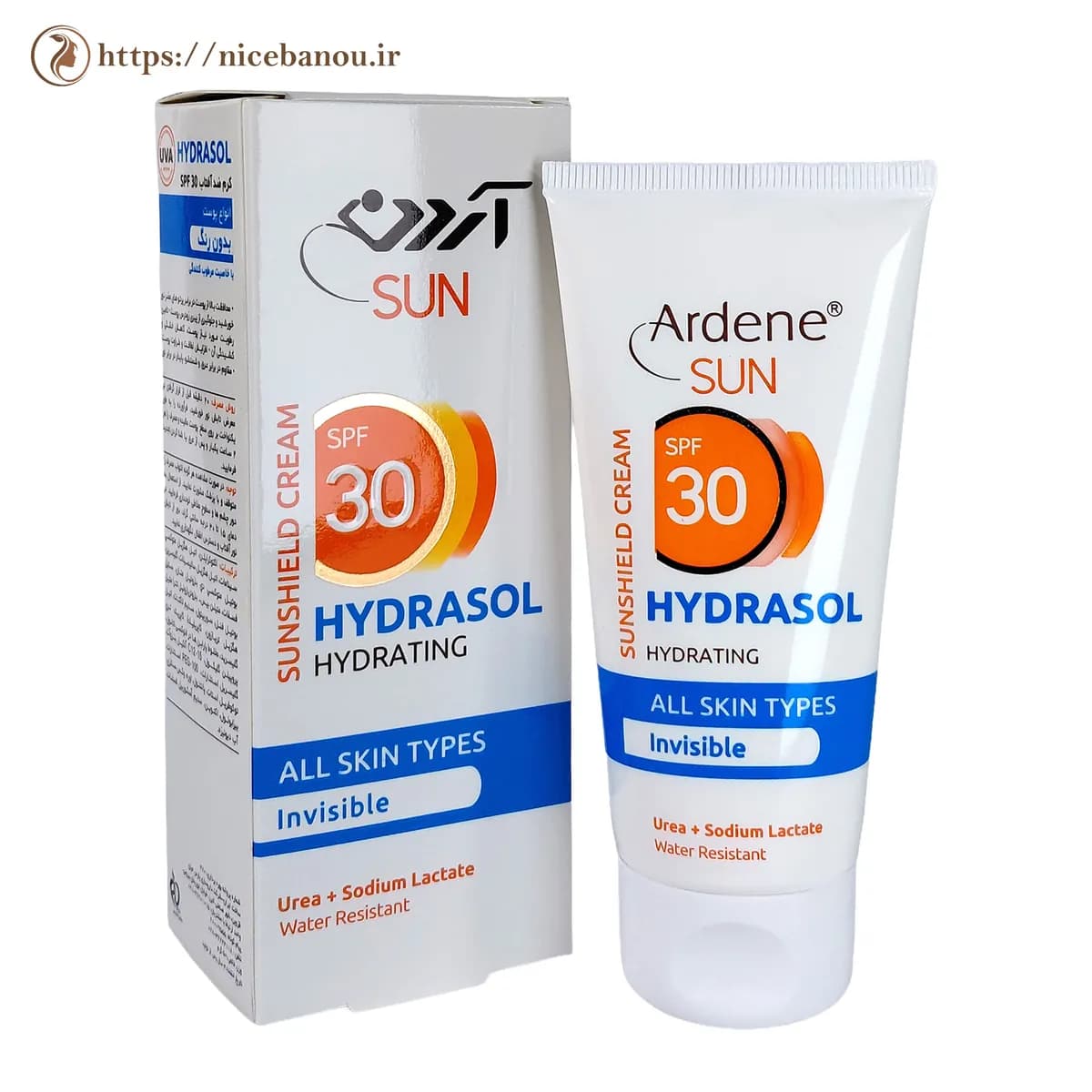 کرم ضد آفتاب مرطوب‌کننده آردن سان هیدراسول SPF 30 بی‌رنگ 50 گرم — تصویر ۲