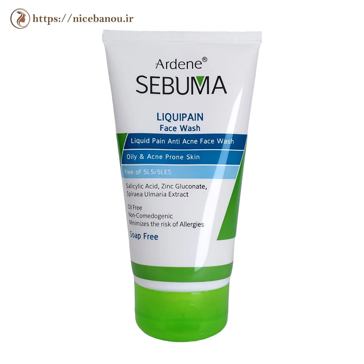مایع شوینده غیرصابونی صورت آردن سبوما مدل Liquipain حجم ۱۵۰ میلیلیتر — تصویر ۶
