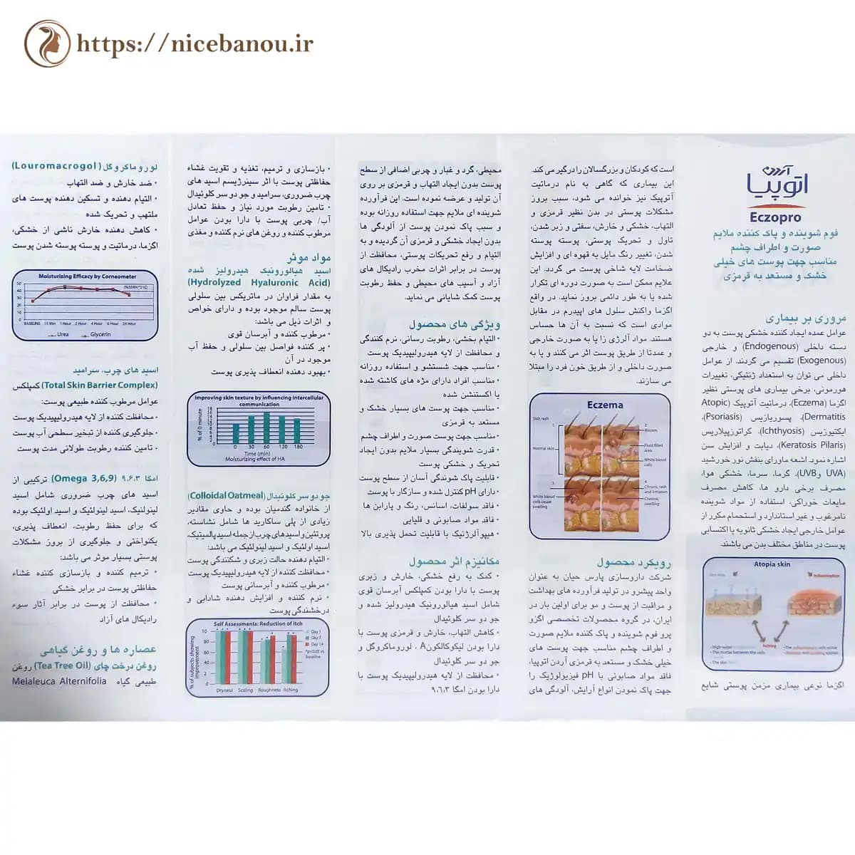فوم شوینده ملایم صورت و اطراف چشم آردن آتوپیا مدل Eczopro حجم ۱۵۰ میلی‌لیتر — تصویر ۵