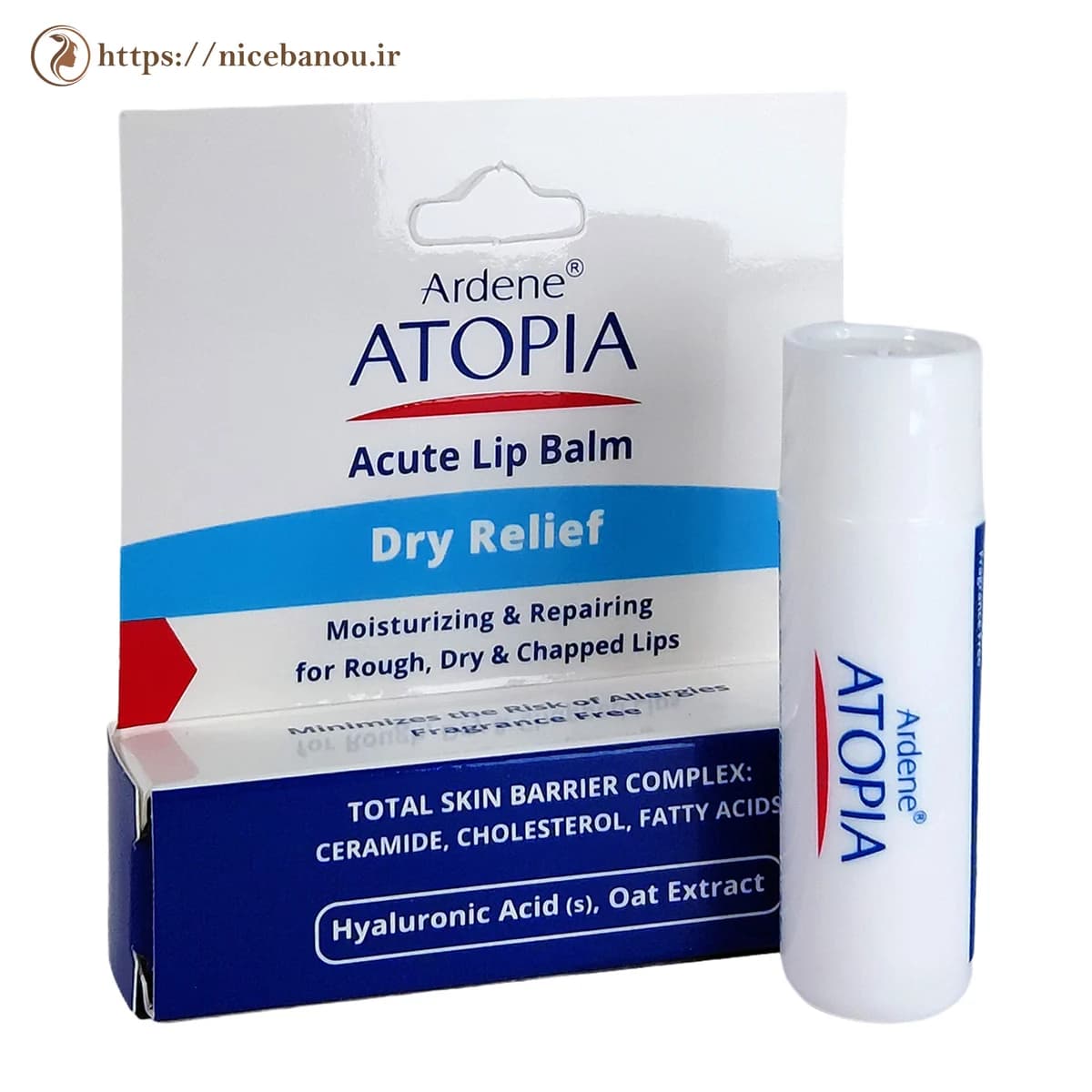 بالم لب مرطوب‌کننده و ترمیم‌کننده آردن اتوپیا مدل Dry Relief وزن ۴.۵ گرم — تصویر ۲