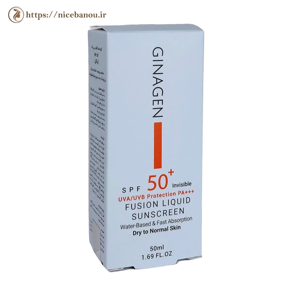 کرم ضد آفتاب بیرنگ ژیناژن فیوژن لیکوئید SPF50+ پوست خشک و نرمال ۵۰ میلیلیتر — تصویر ۵