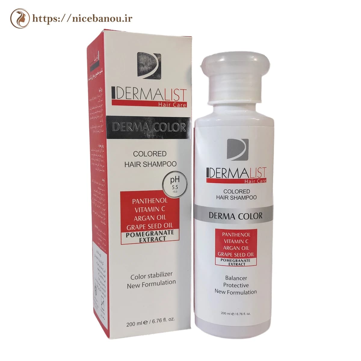 شامپو مخصوص موهای رنگ شده درمالیست مدل Derma Color حجم ۲۰۰ میلیلیتر