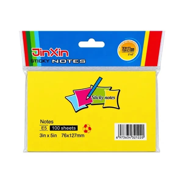 کاغذ یادداشت چسب دار جین‌زین (JinXin) 76*127 میلیمتر - 100 برگ