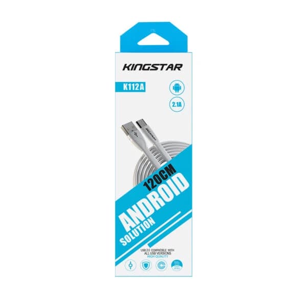 کابل تبدیل USB به MicroUSB کینگ استار مدل K112 A طول 1.2 متر