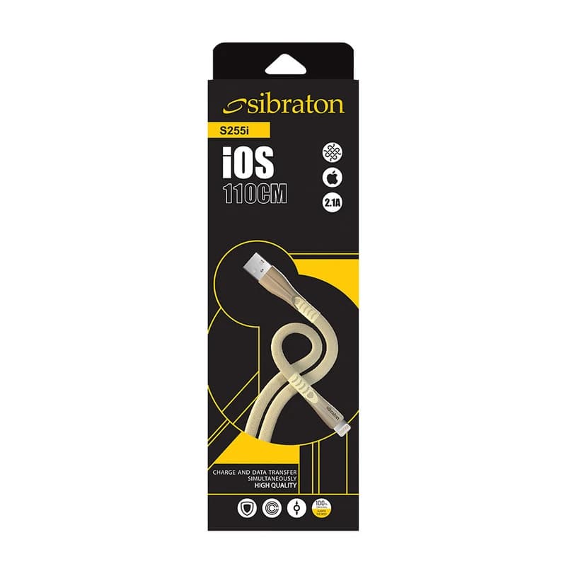 کابل تبدیل USB به لایتنینگ سیبراتون مدل S255i طول 1.1 متر